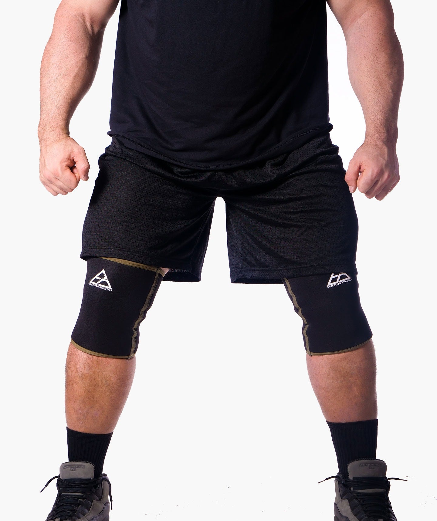 GREEN/BLACK 7MM KNEE SLEEVES