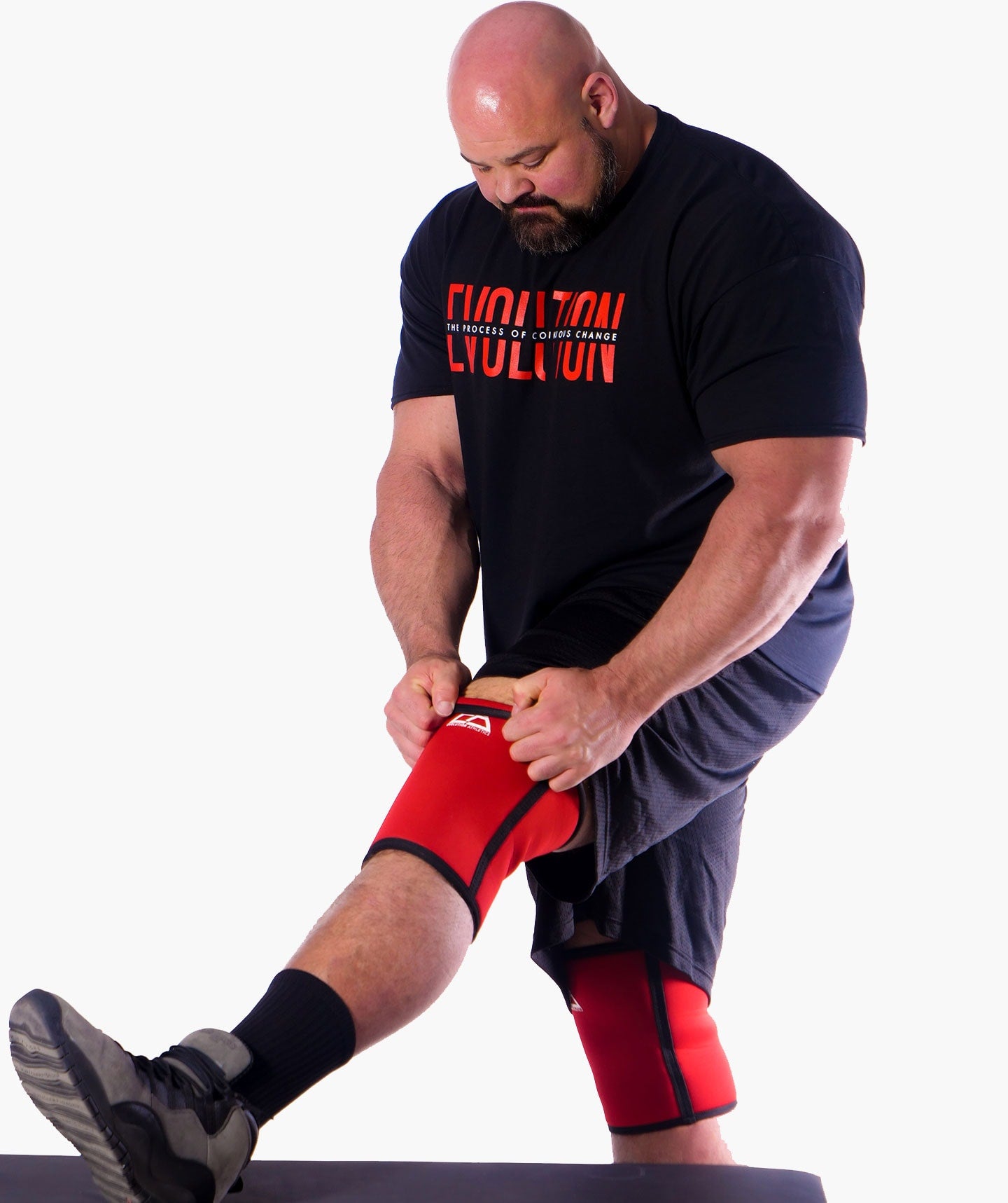 RED/BLACK 9MM KNEE SLEEVES